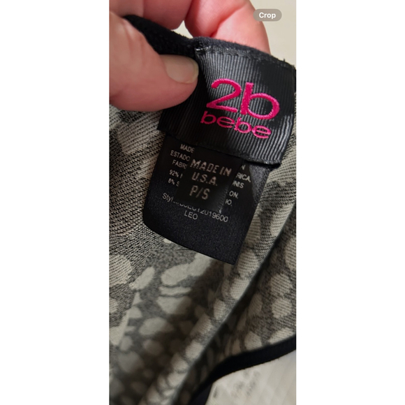 NWOT Women's 2b bebe Dress Size P/S Gray Leopard Print - Picture 4 of 6